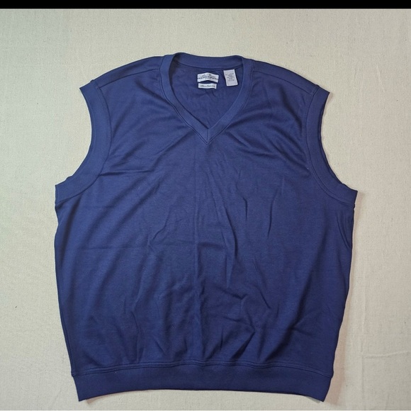 Alan Flusser Golf Silver Collection Mens Navy Blue Sweater Vest Size XXL - Picture 1 of 5